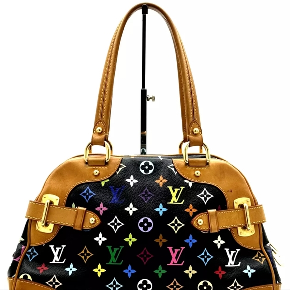 Louis Vuitton Hand Bag Claudia Black Monogram Multicolor CE0142 - Picture 2 of 16